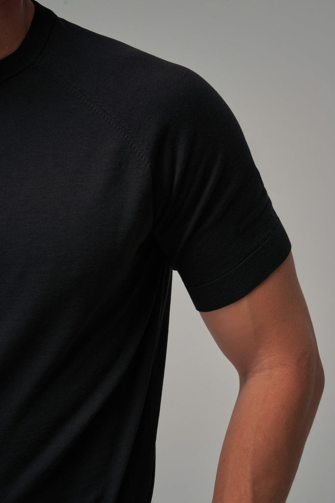 Raglan Sleeve T-Shirt - Black - Brent Wilson