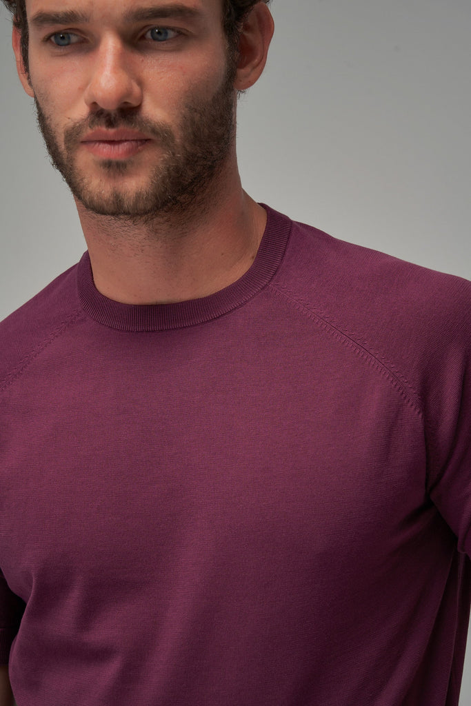 Raglan Sleeve T-Shirt - Plum - Brent Wilson