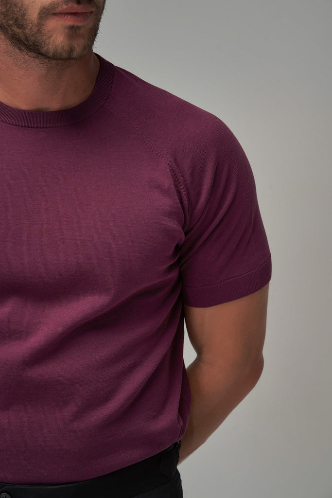 Raglan Sleeve T-Shirt - Plum - Brent Wilson