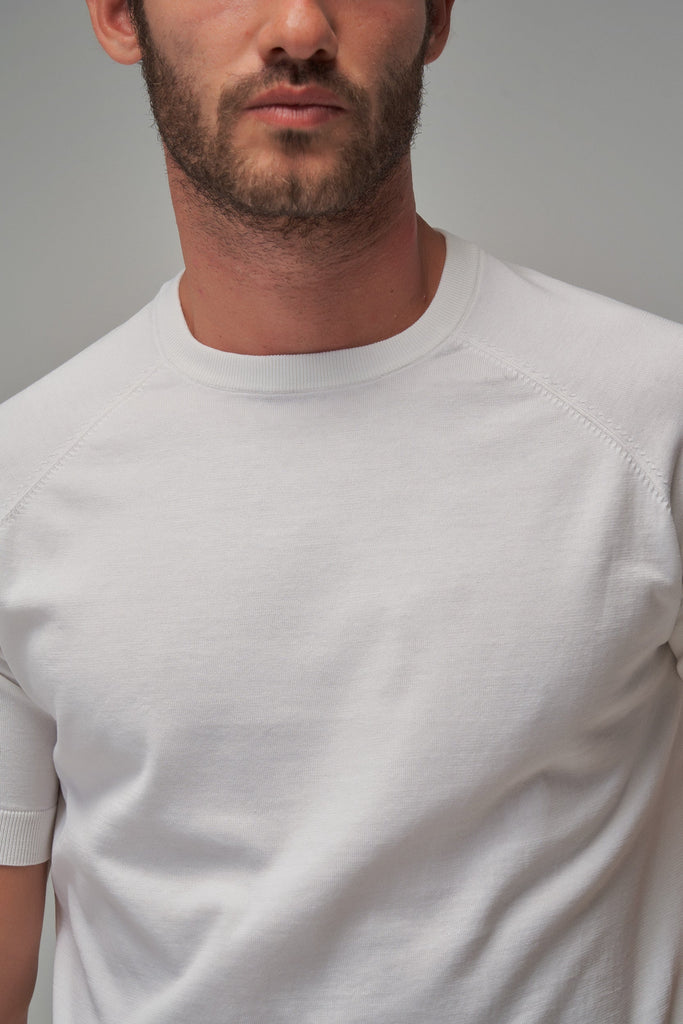 Raglan Sleeve T-Shirt - White - Brent Wilson