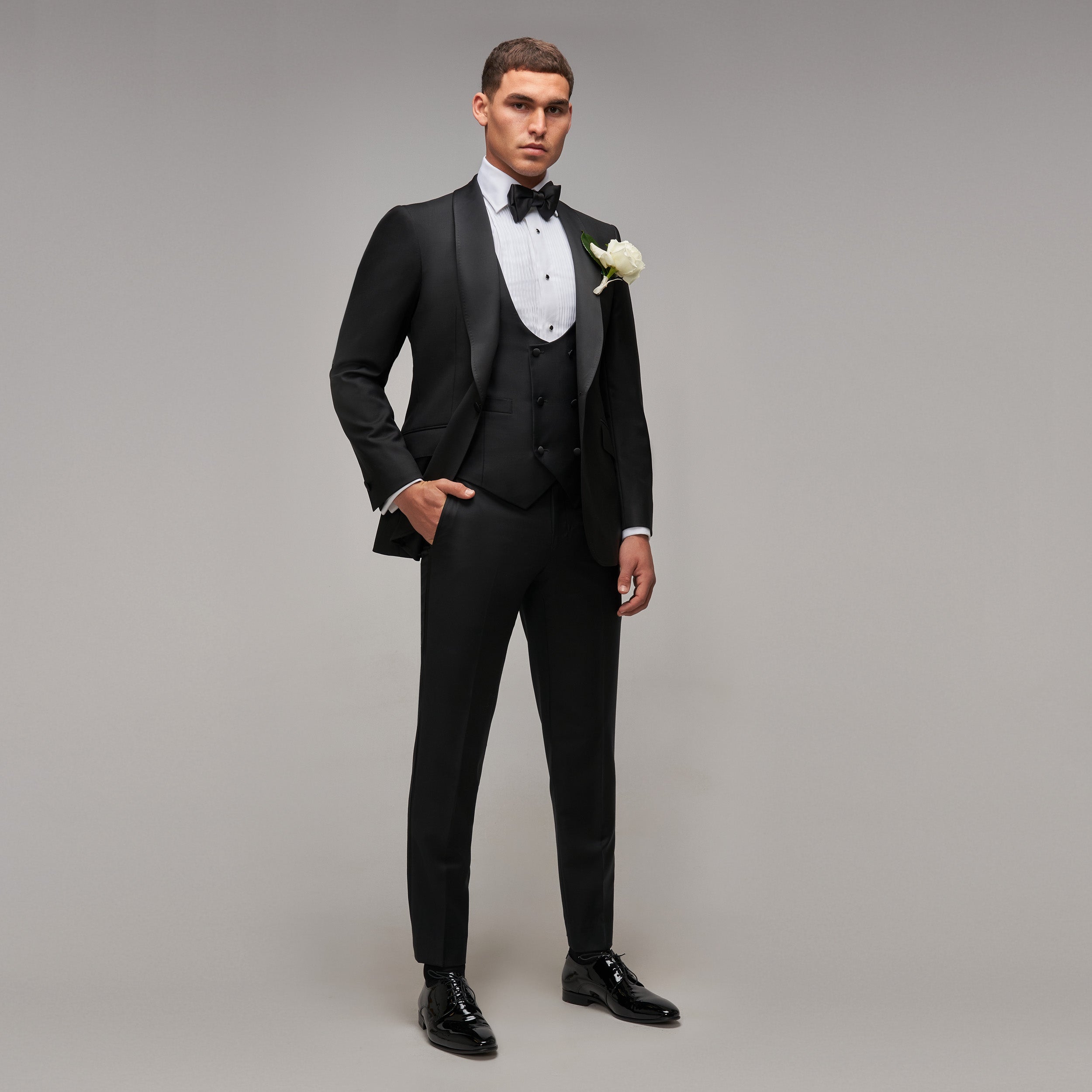 Black Shawl Collar Tuxedo - Brent Wilson