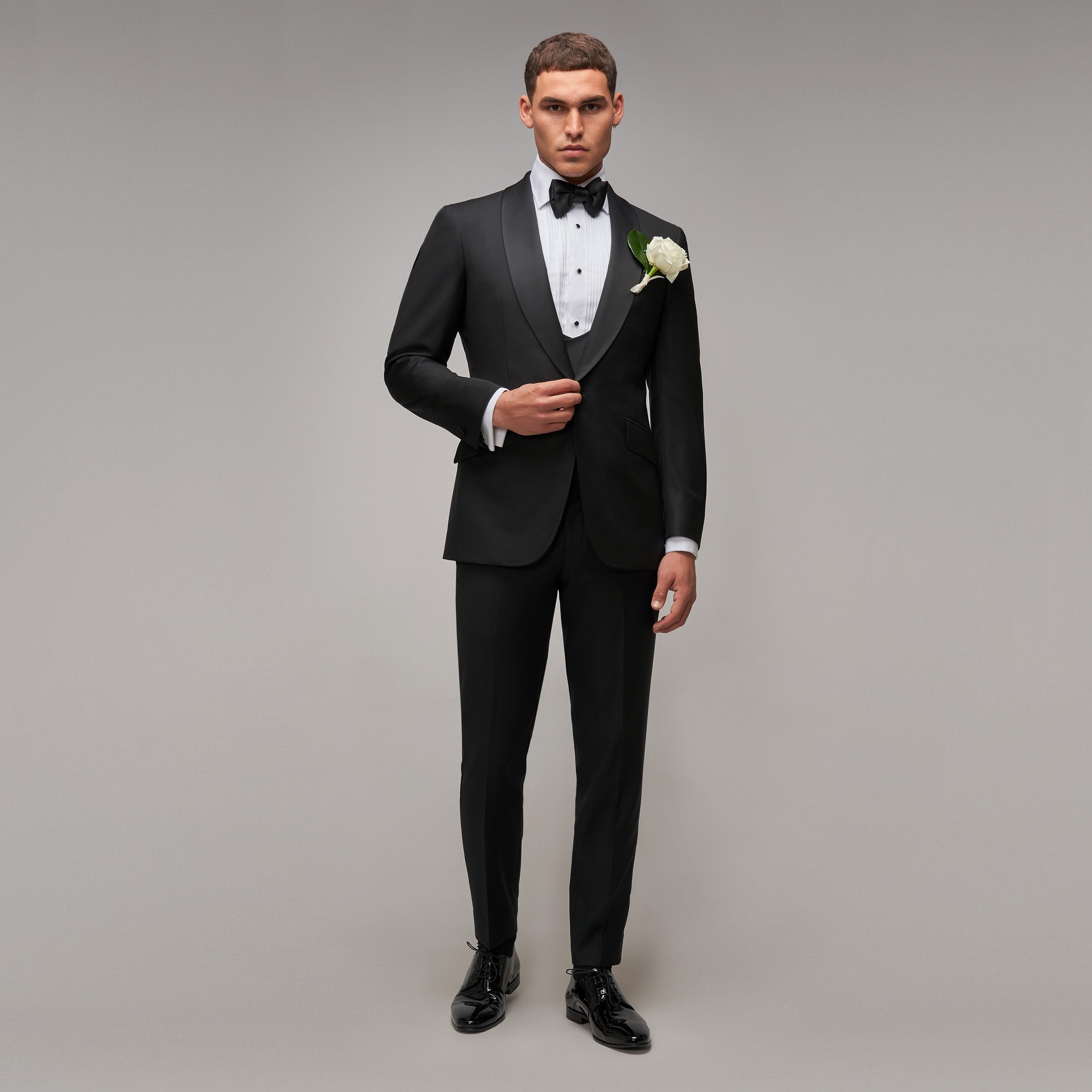 Black Shawl Collar Tuxedo - Brent Wilson