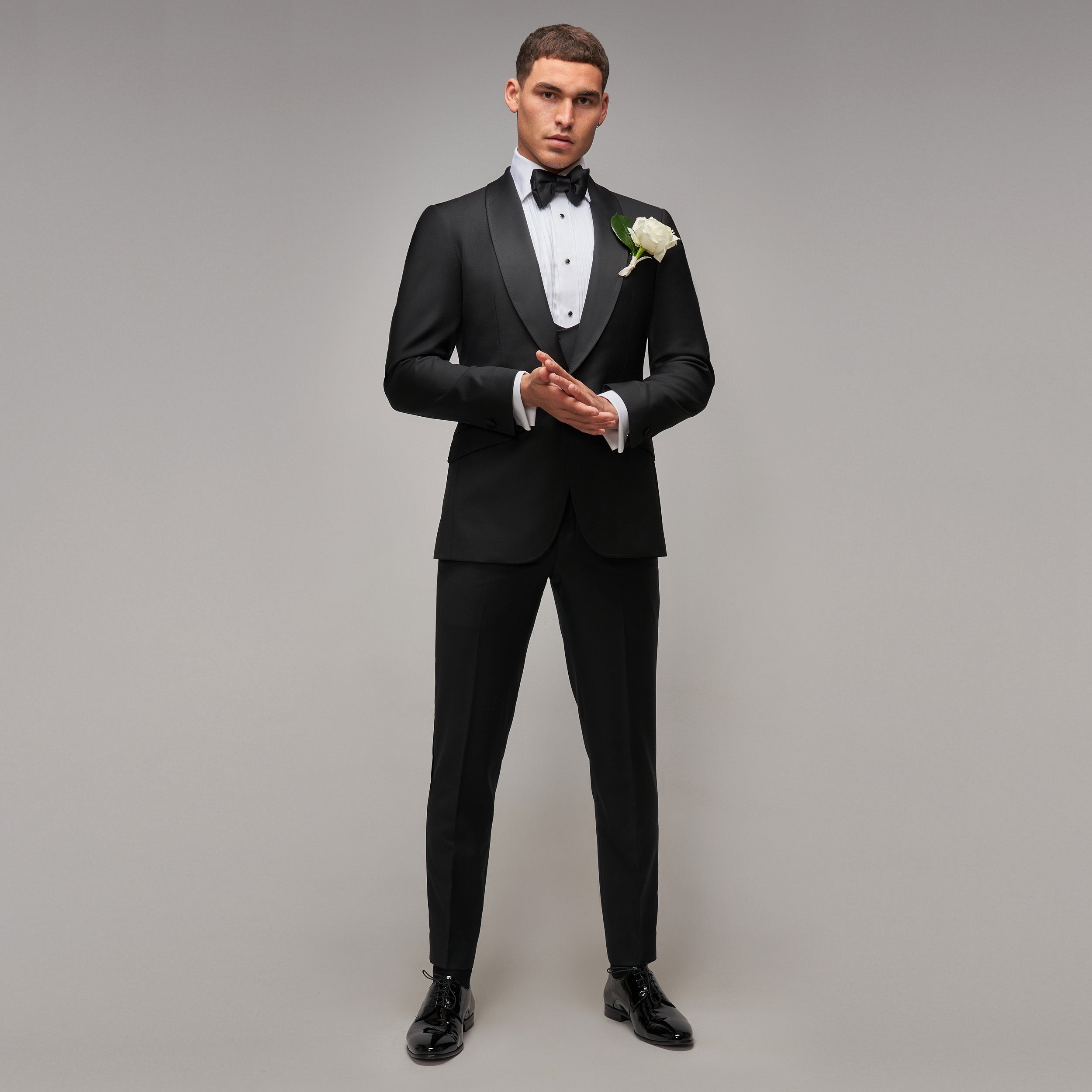 Black Shawl Collar Tuxedo - Brent Wilson
