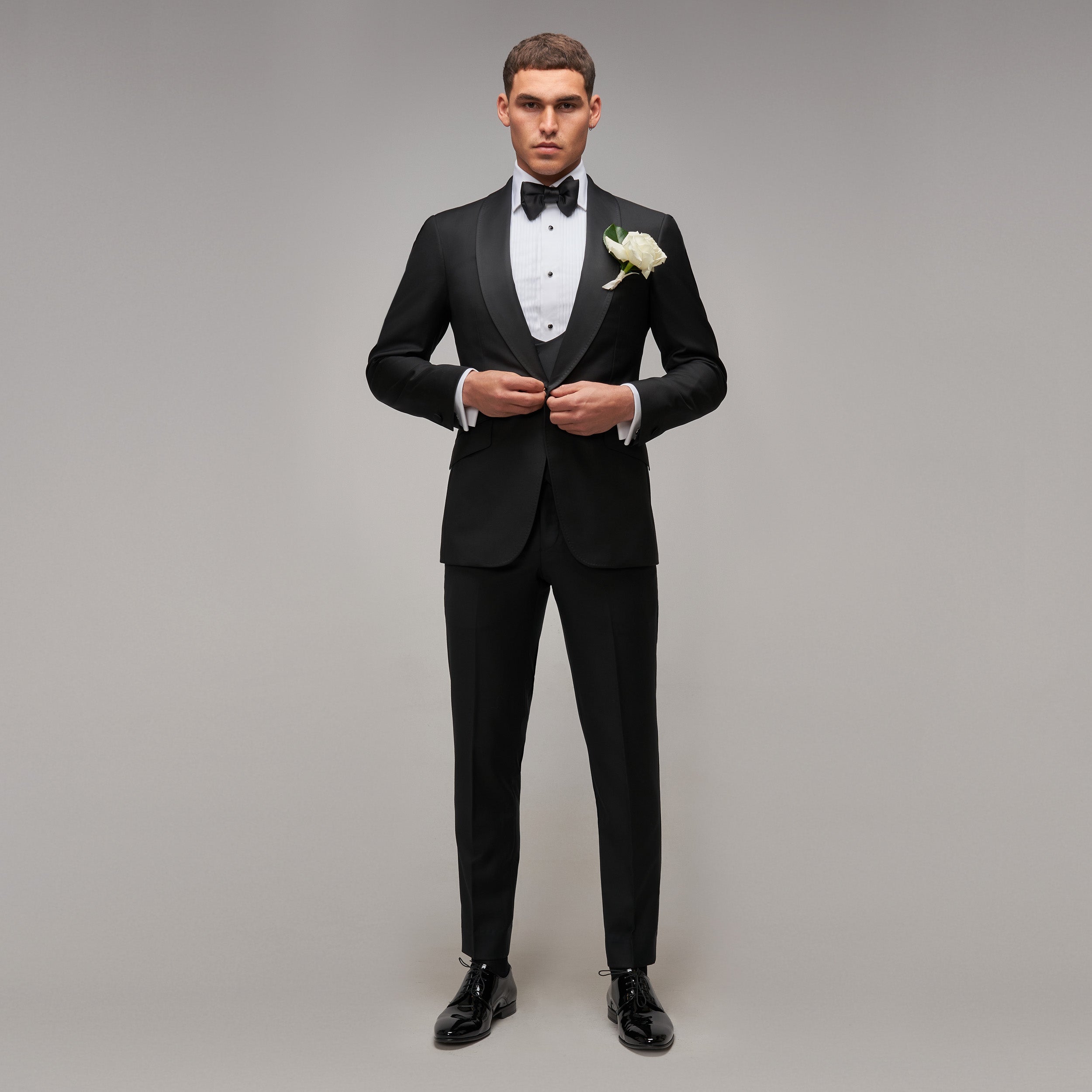 Black Shawl Collar Tuxedo - Brent Wilson