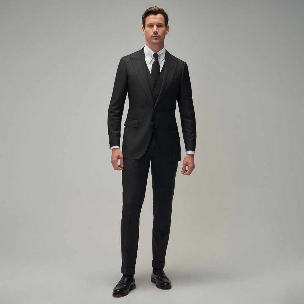 Black & White Pinstripe Suit | Made To Measure Tailors | Brent Wilson