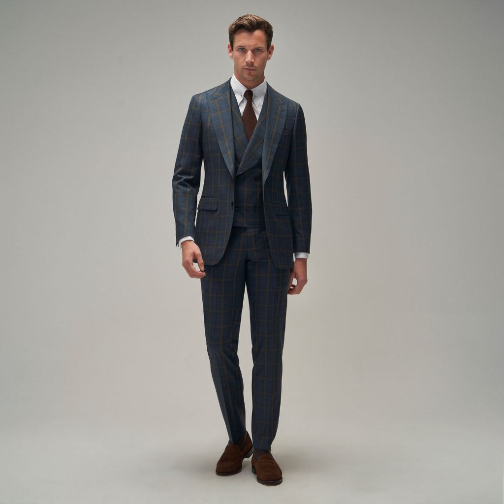 Blue / Brown Check Suit - Brent Wilson