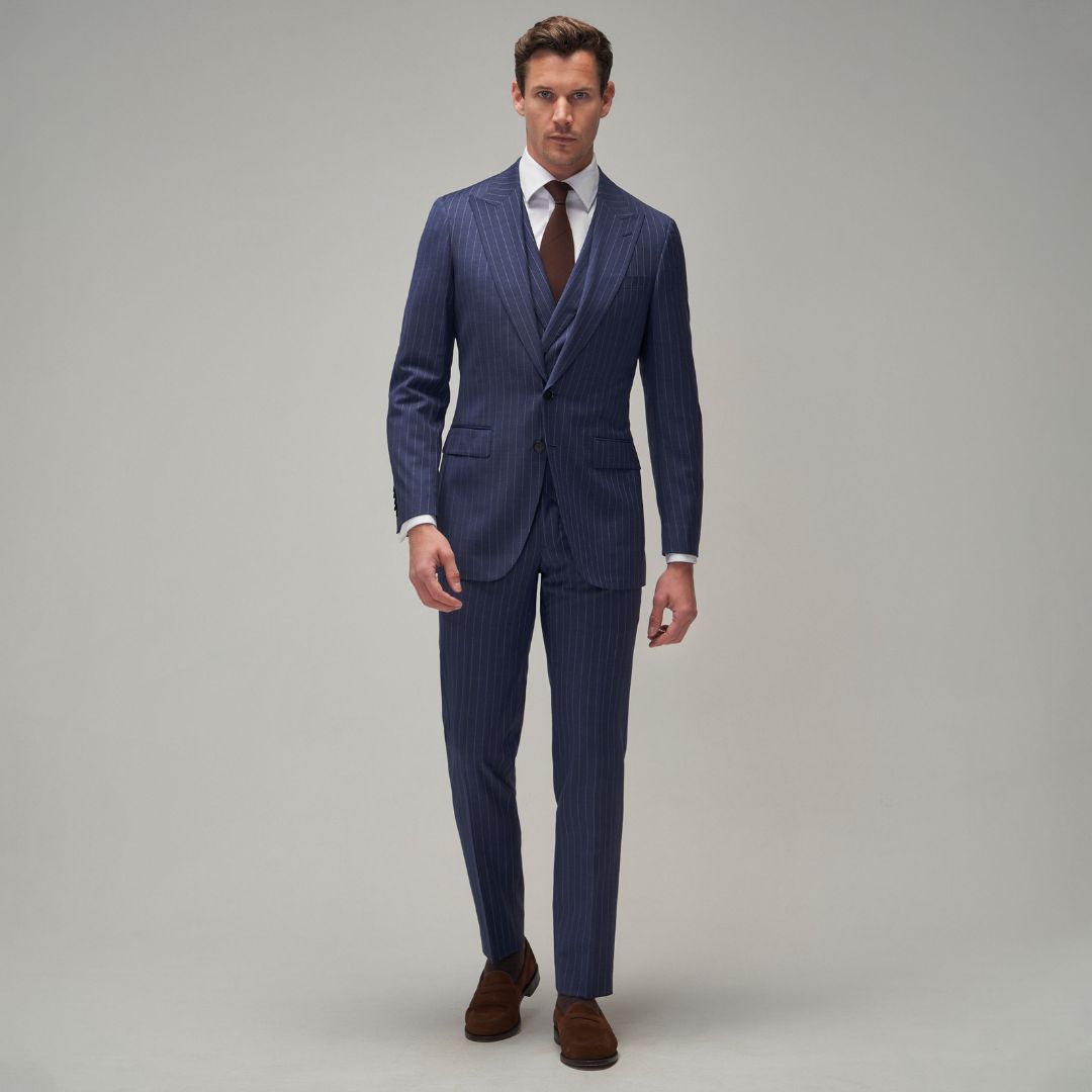 Blue Pinstripe Suit | Made To Measure Tailoring | Brent Wilson