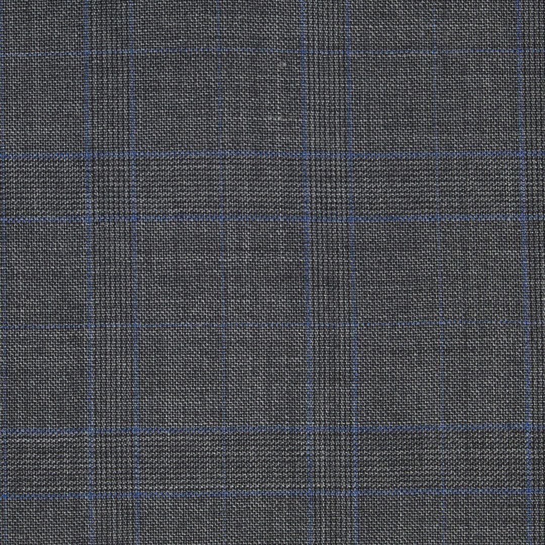 Grey / Blue Check Suit - Brent Wilson