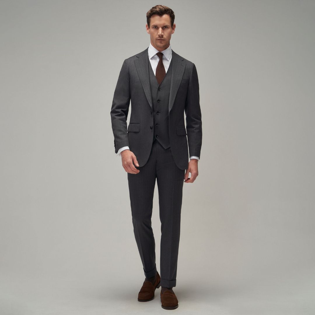 Grey Stripe Suit - Brent Wilson