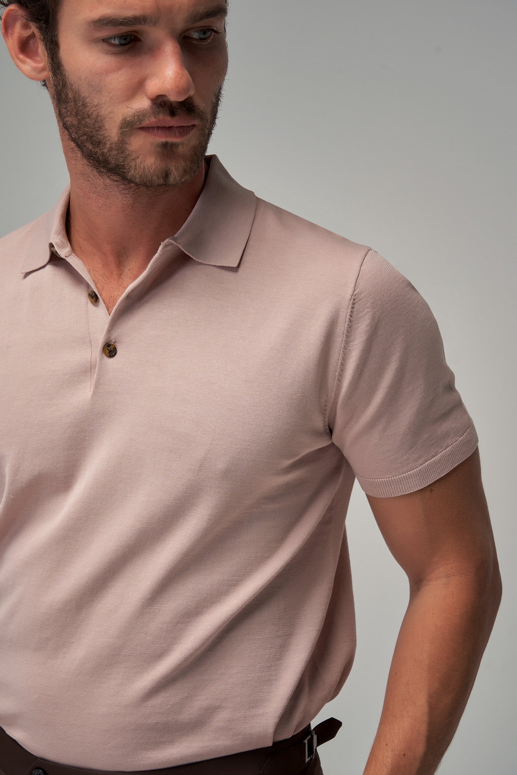 Knit Polo - Musk - Brent Wilson