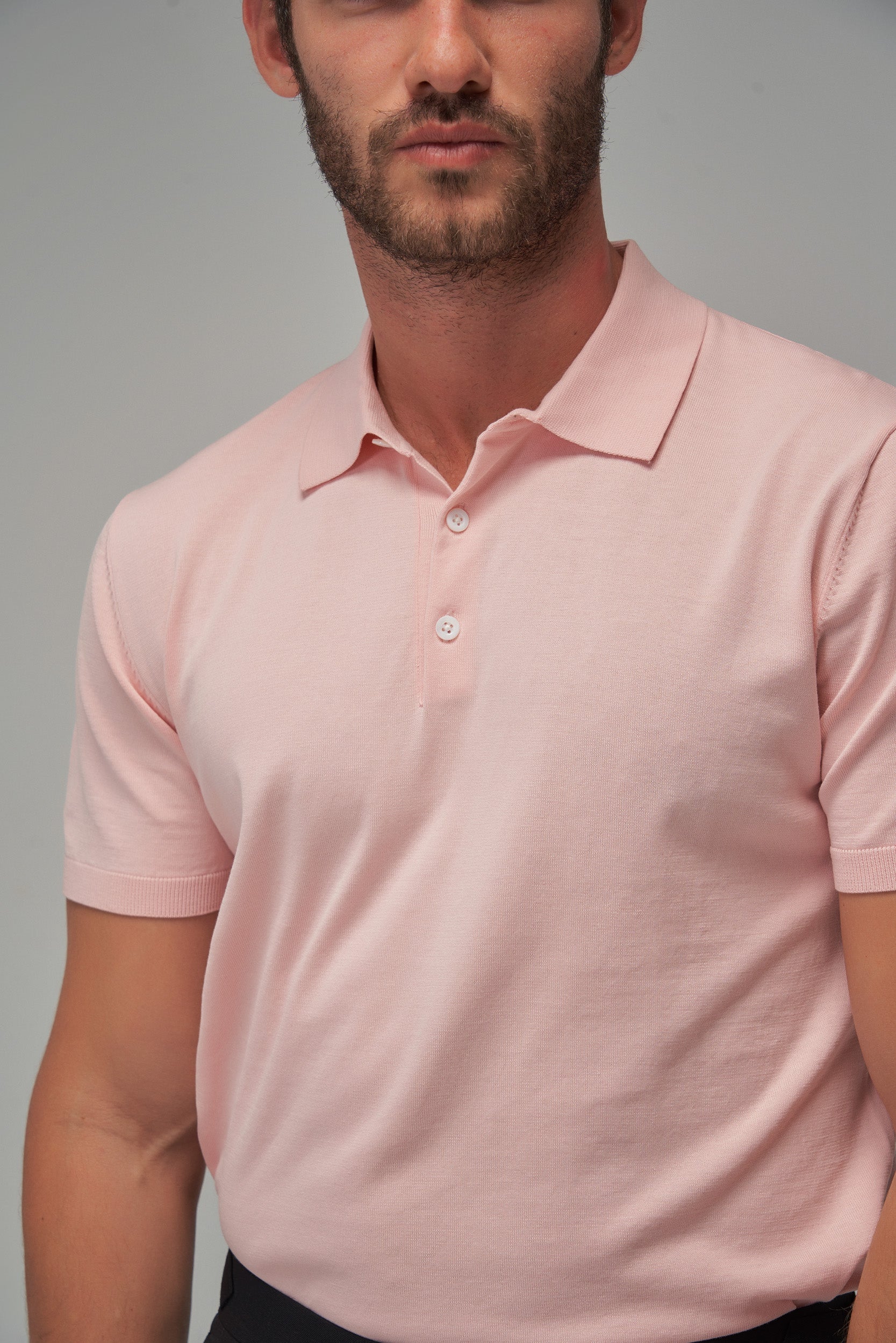 Knit Polo - Pink - Brent Wilson