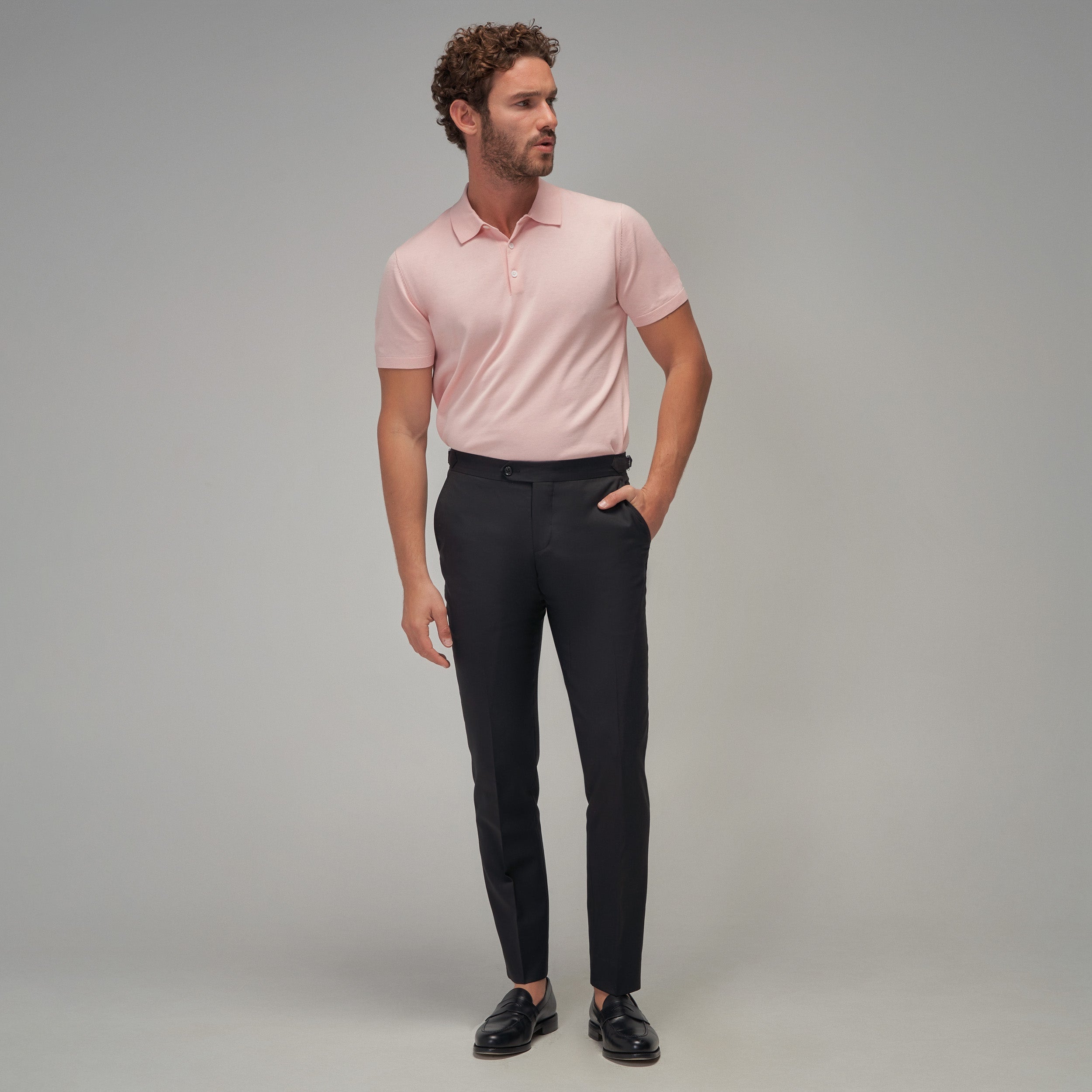 Knit Polo - Pink - Brent Wilson