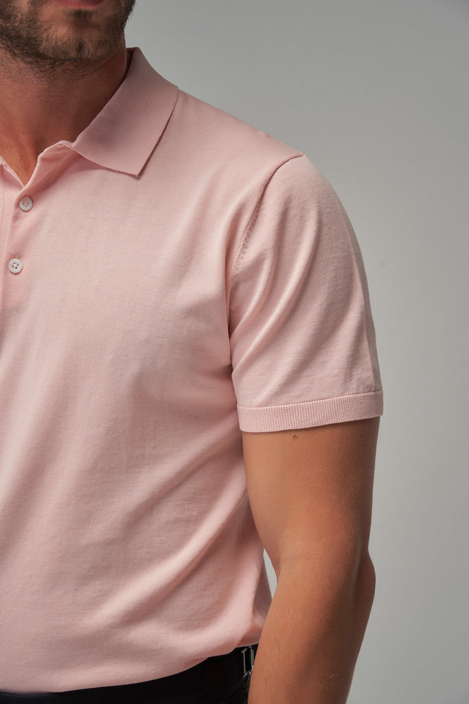 Knit Polo - Pink - Brent Wilson