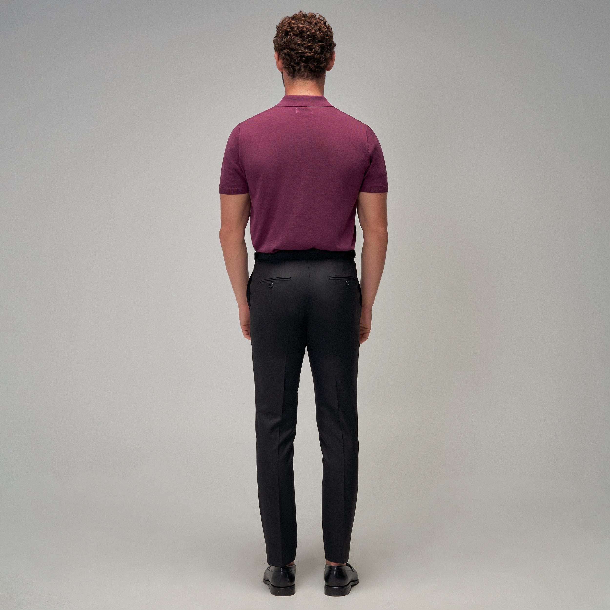 Knit Polo - Plum - Brent Wilson