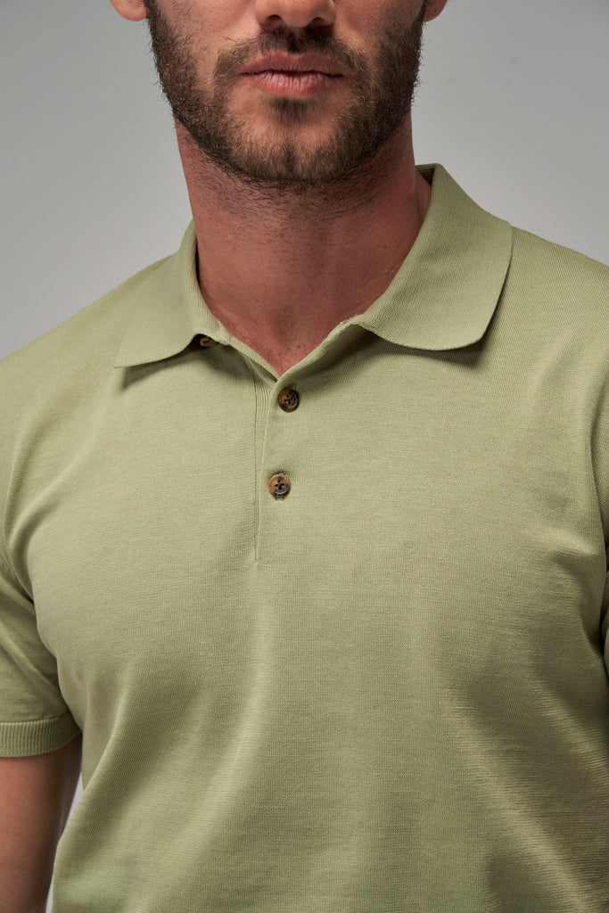 Knit Polo - Sage - Brent Wilson