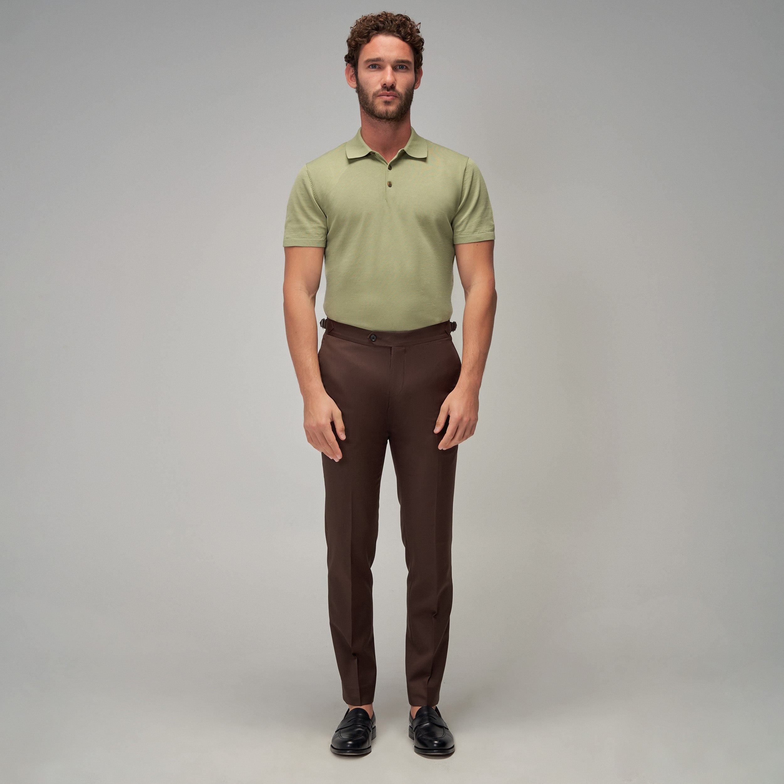 Knit Polo - Sage - Brent Wilson