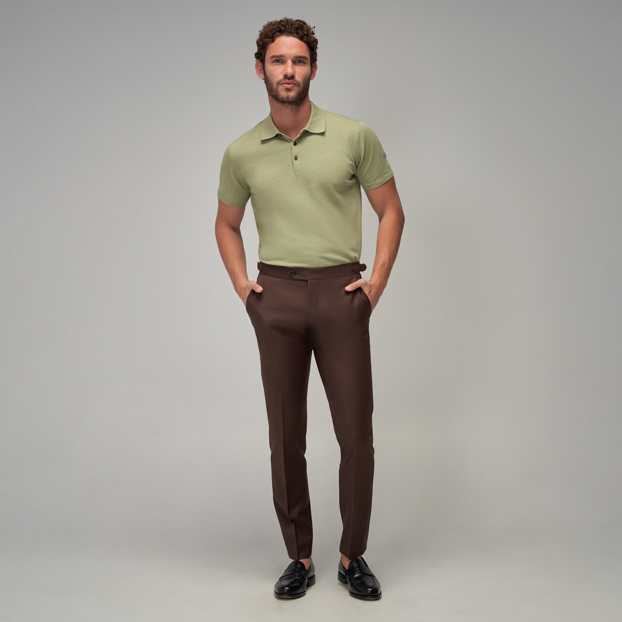 Knit Polo - Sage - Brent Wilson