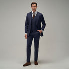 Navy / Blue Check Suit - Brent Wilson