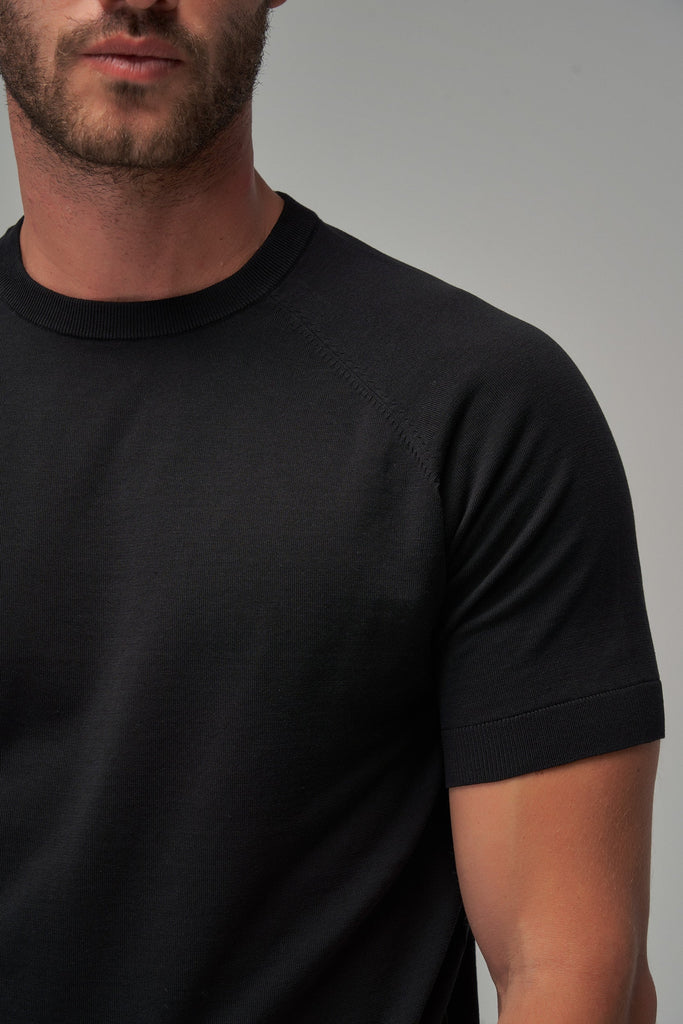 Raglan Sleeve T-Shirt - Black - Brent Wilson