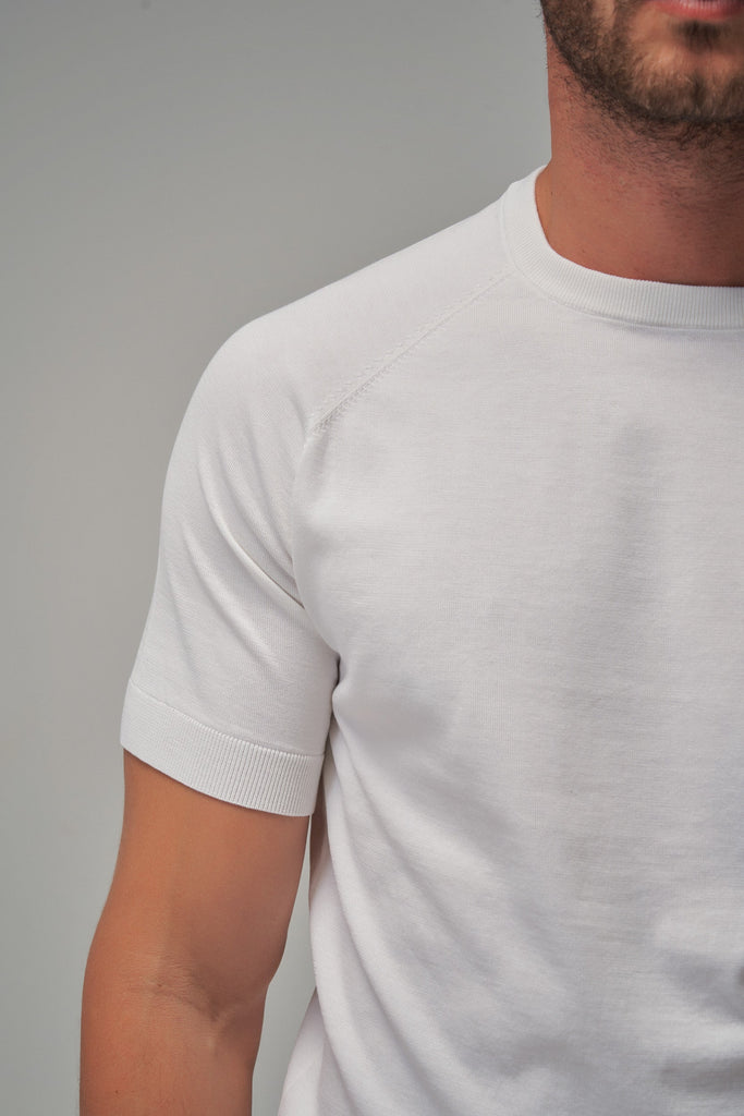 Raglan Sleeve T-Shirt - White - Brent Wilson